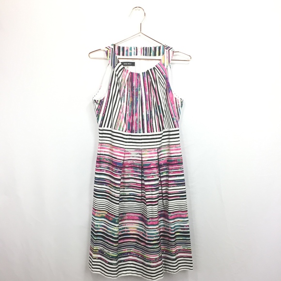 Nine West Dresses & Skirts - Nine West 6 Dress Striped Crewneck Sleeveless